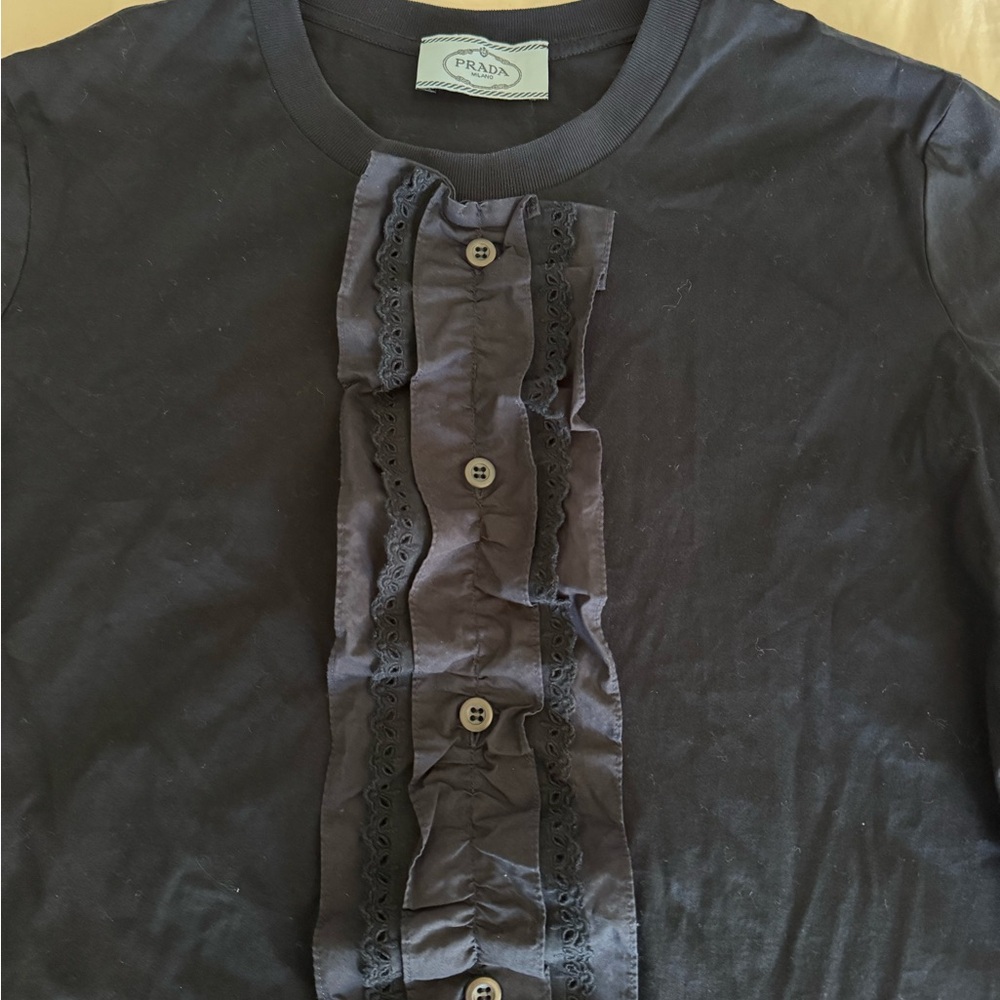 Prada Ruffle Tee Shirt - Picture 3 of 6